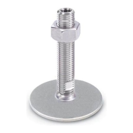 J.W. Winco Leveling Foot - Threaded - 2700 Lbs. Capacity - 40mm Base Dia. - J.W. Winco 41-40-M16-100-D0-UK 41-40-M16-100-D0-UK